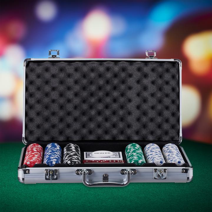 Immagine prodotto Relaxdays Poker set con valigietta & 300 chips (Multilingue)