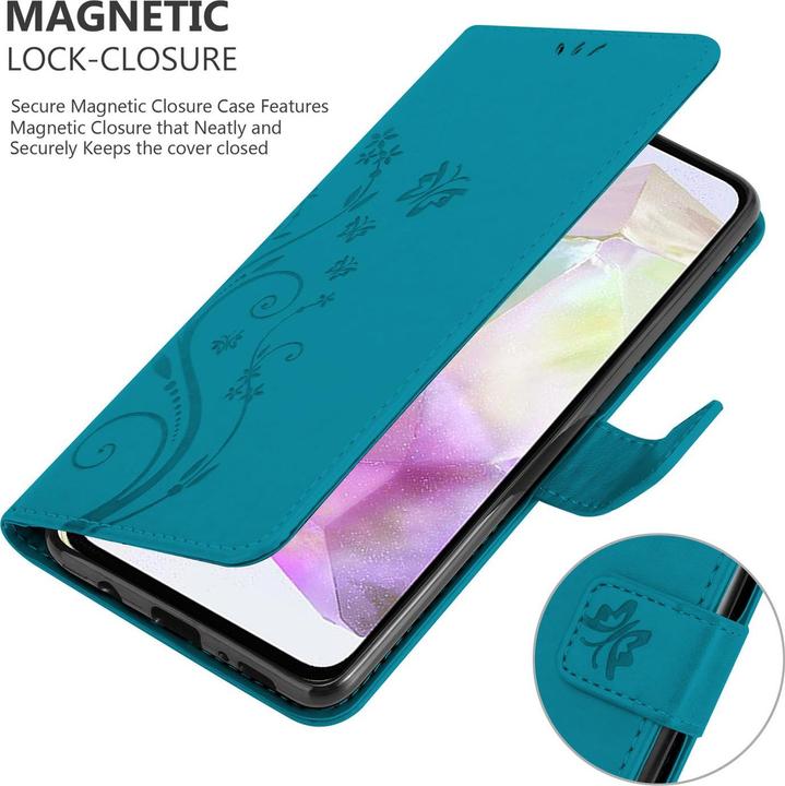 Actual product image Cadorabo Cover for Samsung Galaxy A35 with floral pattern (Samsung Galaxy A35)