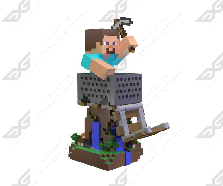 Image du produit Exquisite Gaming Cable Guys R.E.S.T - Minecraft - Steve Support pour Téléphone et Manette (PS5)
