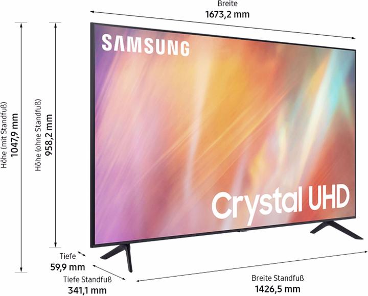 Produktbild Samsung GU75AU7179U (75", AU7100, LED, 4K, 2021)