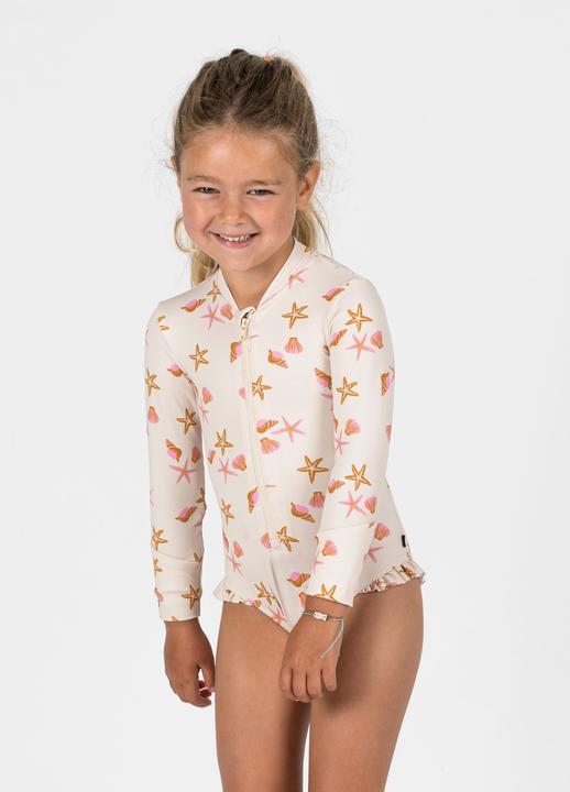 Actual product image Nabaiji Badeanzug Baby/Mädchen langarm UV-Schutz - Izia Shell weiss