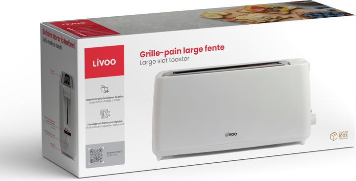 Productafbeelding Livoo Broodrooster met brede broodsleuf (EU-stekker)