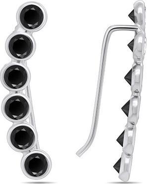 Brilio Silver - EA222WBC Sparkling Long Silver Earrings