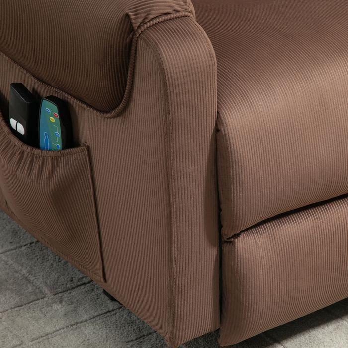 Actual product image Swisshandel24 Reclining chair, electric massage function, remote control, heating, reclining function, polyester