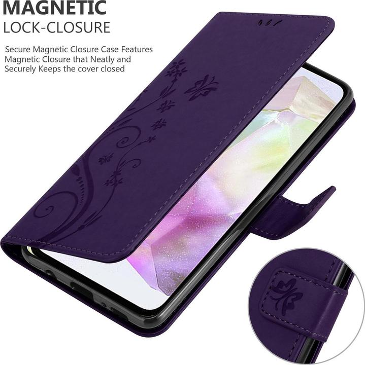 Actual product image Cadorabo Cover for Samsung Galaxy A35 with floral pattern (Samsung Galaxy A35)