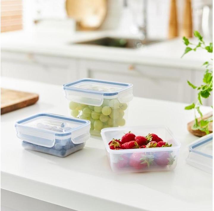 Image du produit Rotho Lot de 4 pots pour réfrigérateur 0.5 l CLIC & horizon blue (0.50 l)