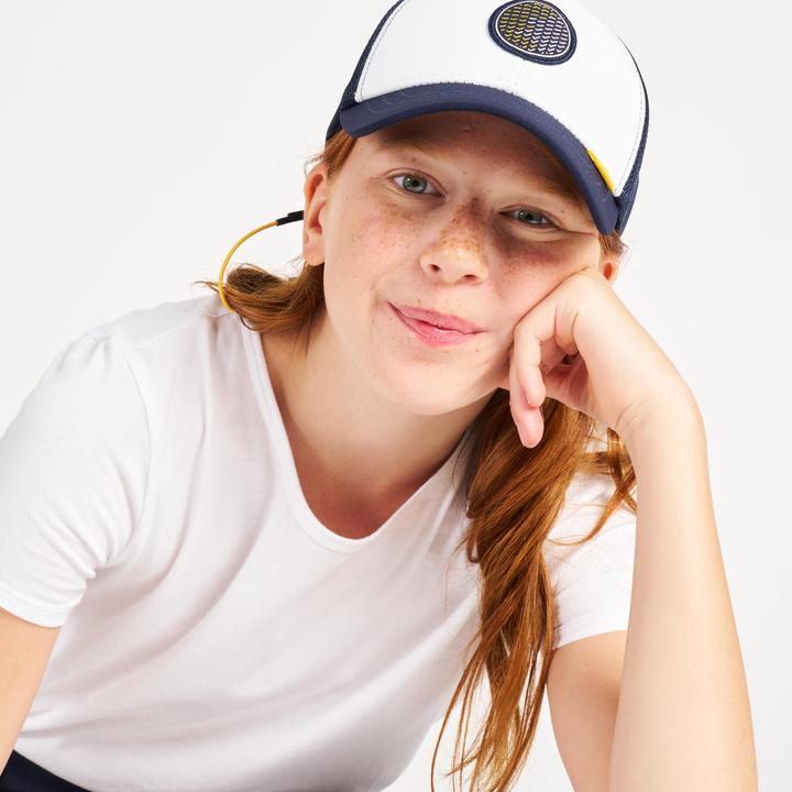 Actual product image Tribord Sailing cap kids Sailing 500 light beige/blue (52, 53, 54, 55)