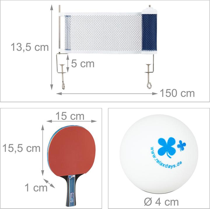 Produktbild Relaxdays 9tlg. Tischtennisset
