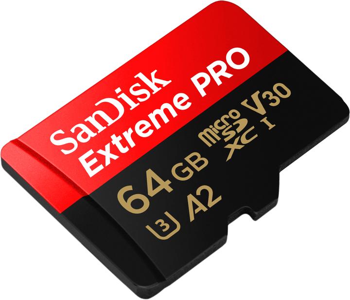 Immagine prodotto SanDisk Extreme PRO UHS-I V30 (64 GB, microSDXC, U3, UHS-I)