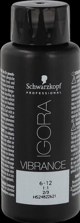Image du produit Schwarzkopf Professional Teinture pour cheveux IGORA Vibrance NOUVEAU (6-12 Frêne Cendré blond foncé)