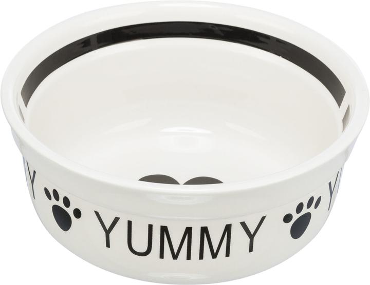 Actual product image Trixie Bowl, ceramic, 2.6 l/ø 25 cm, white/black (2.60 l)