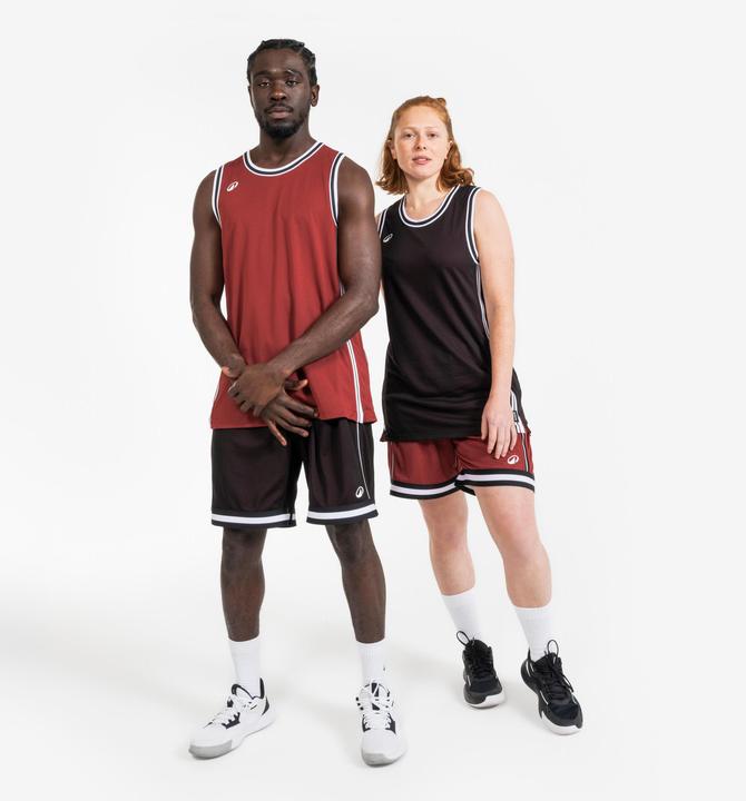 Produktbild Tarmak Damen/Herren Basketball Shorts wendbar - Short 500 schwarz/rot (3XL)