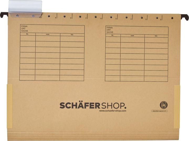 Immagine prodotto Schäfer Shop Tasche da appendere, per formati fino a DIN A4, cartone, 25 pezzi. (A4, 25 x)