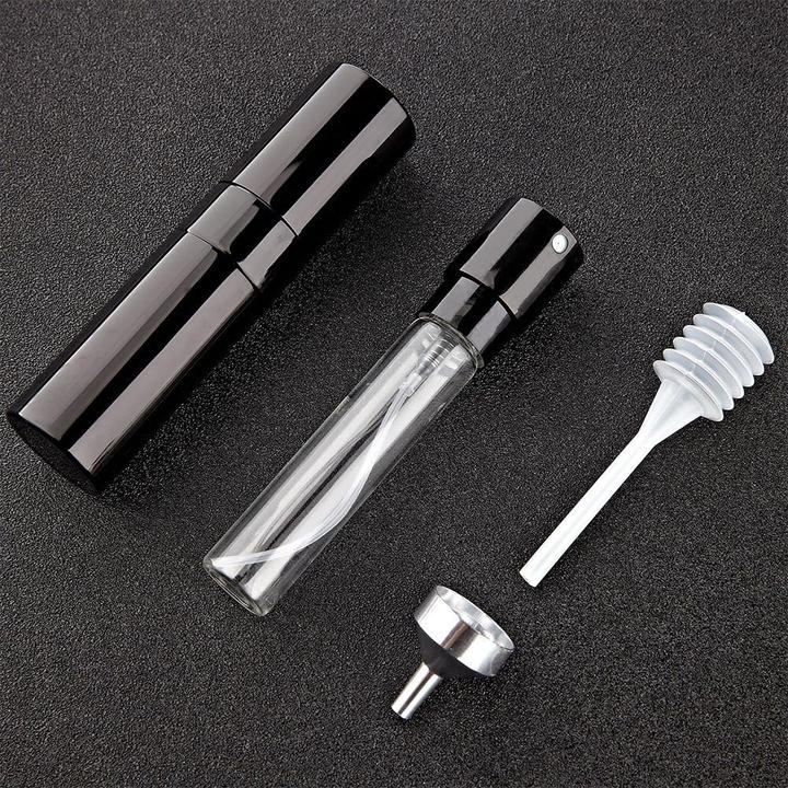 Actual product image Swissdetector Refillable perfume atomizer - Aluminium 8 ml rotating with hidden lid - Purple (8 ml)