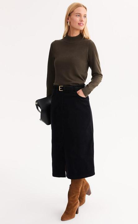 Actual product image Anne Weyburn Velvet flared skirt (46)