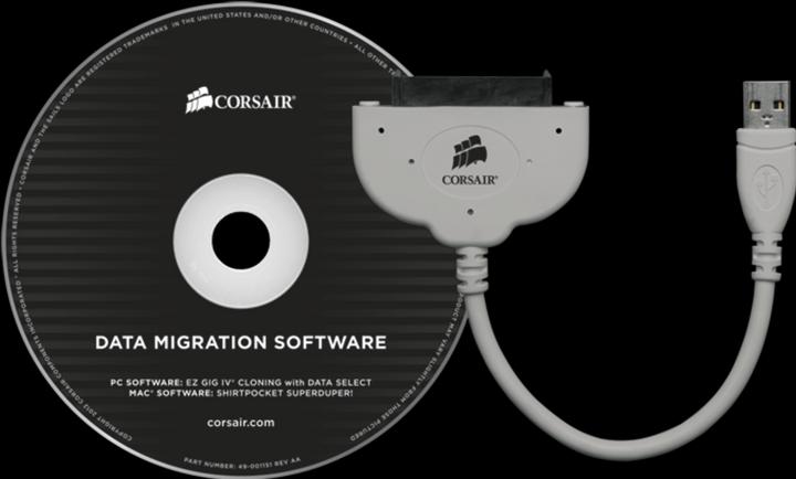 Actual product image Corsair Drive Cloning Kit for SATA SSDs and HDDs - USB 3.0