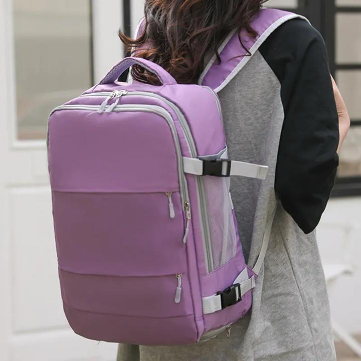 Produktbild Only-Bags.Store Reise-Rucksack grosse Kapazität wasserdicht Anti-Diebstahl Casual Daypack Tasche mit Gepäckband &