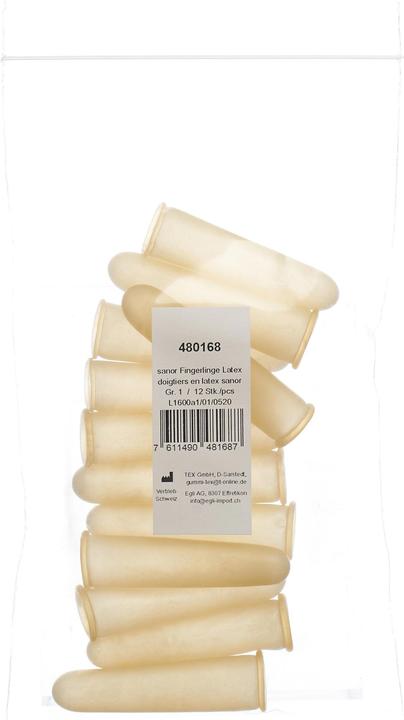 Actual product image Sanor Fingerling Latex Grösse 1 gepudert leicht (0.07 m)