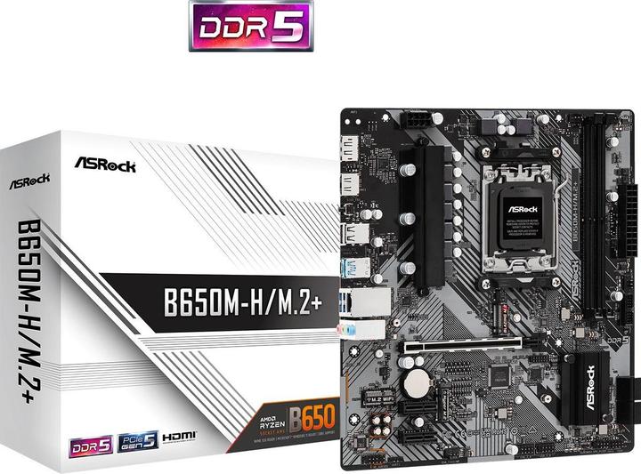 AsRock B650M-H/M.2+ (AM5, AMD B650, mATX)