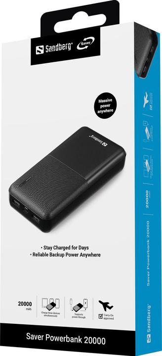 Actual product image Sandberg Saver (20000 mAh, 74 Wh)