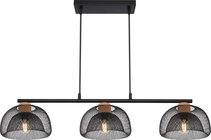 Actual product image Globo Suspension lamp Vitiano black 3xE14 (E14)