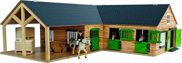 Actual product image NoName Horse corner stable with 3 boxes and storage room 1:24