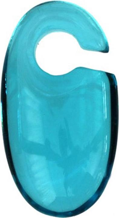 Star Piercing Ohrgewicht lang aqua aus Glas (Glas, ohne Messing)