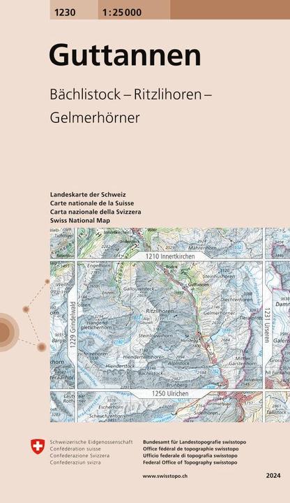 Produktbild Landkarte 1230 Guttannen 1:25'000