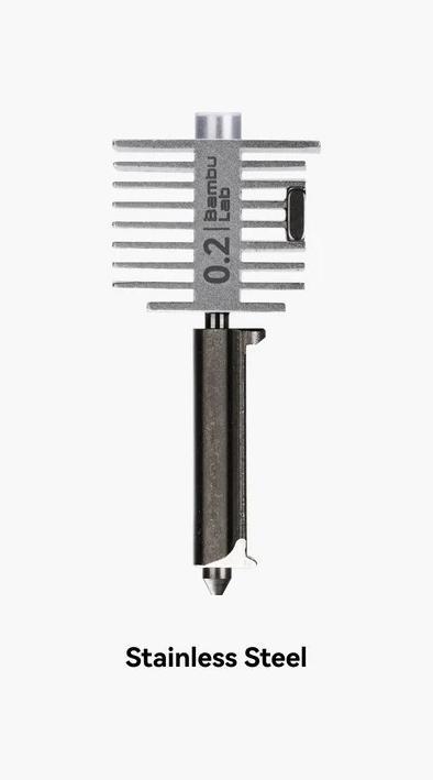 Bambu Lab Hotend con ugello in acciaio cromato serie A1 (Accessori)