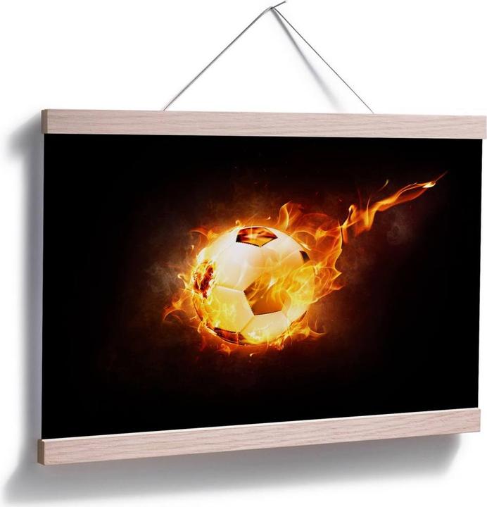 Produktbild Trenddeko Fussball in Flammen (45 x 30 cm)