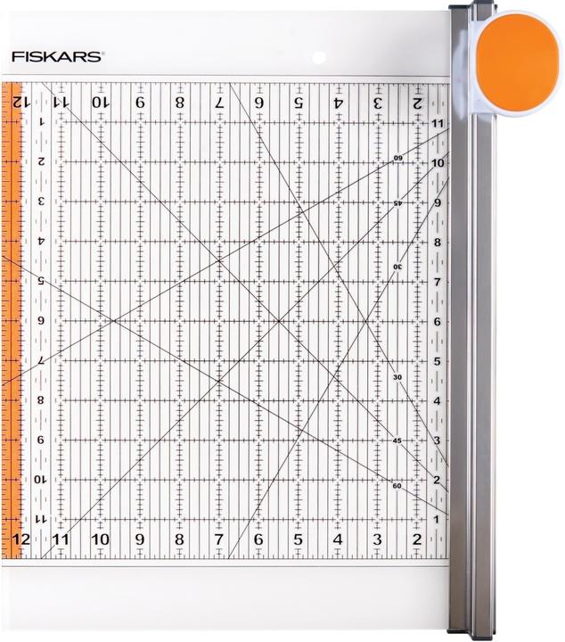 Nährwerte und Zutaten Fiskars Rollmesser Ø 45 mm mit Lineal, 12” x 12”, Orange/Weiss, 1016264 (8 Blätter, 300 x 300 mm)