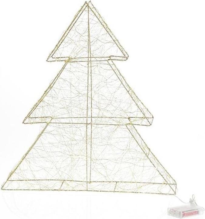 Produktbild Goldbach Tanne Metall mit LED 50 cm gold
