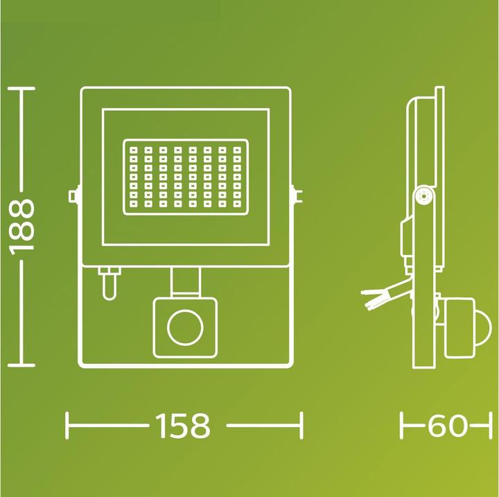 Actual product image Philips Outdoor Flutlicht Lois (2850 lm, IP65)