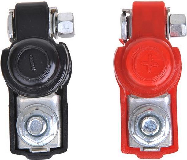 Produktbild ProPlus Batteriepolklemmen Set (+) und (-) mit Kunststoffbeschichtung rot/schwarz im Blister