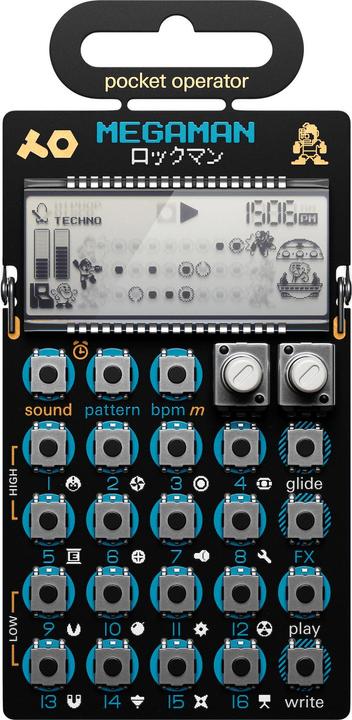 Actual product image Teenage Engineering Synthesizer PO-128 Mega Man