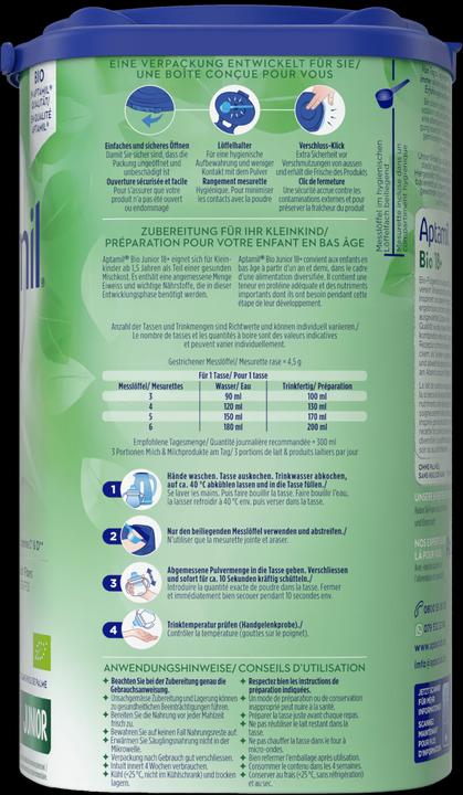 Produktbild Aptamil Bio Junior 18+ (882 g, ab 18 Monaten)