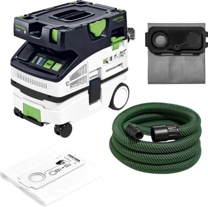 Produktbild Festool CTL MINI I CLEANTEC Absaugmobil 10l Staubkl. L ( 574840) + Longlife-Filtersack + Zubehör (Absauganlage)