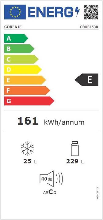 Energie-Label Gorenje OBRB 153 R VW-Bulli (254 l)