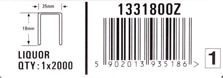 Bostitch Karton Klammern 18 mm Liquor 2000 Stk. für DSA-3522-E / DS-3519-E / DSA-3519-E / DSA3522-E (2000 x)