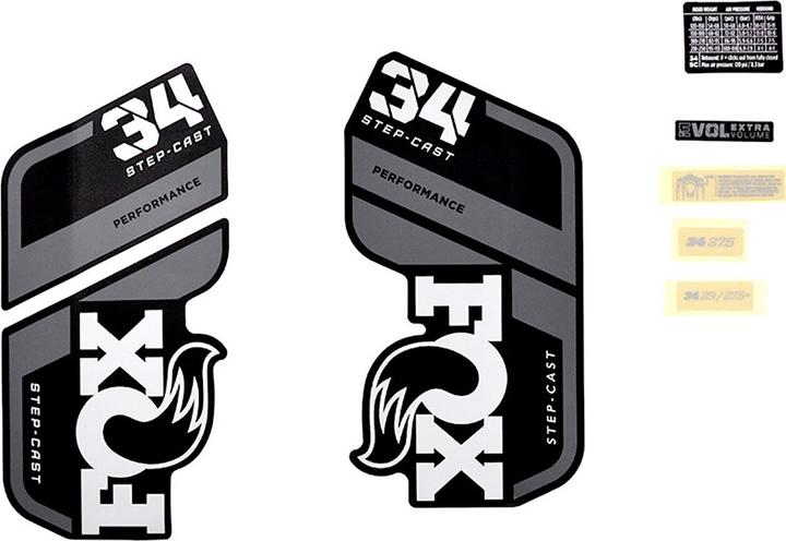 Fox Sticker Set für 34 SC P-S