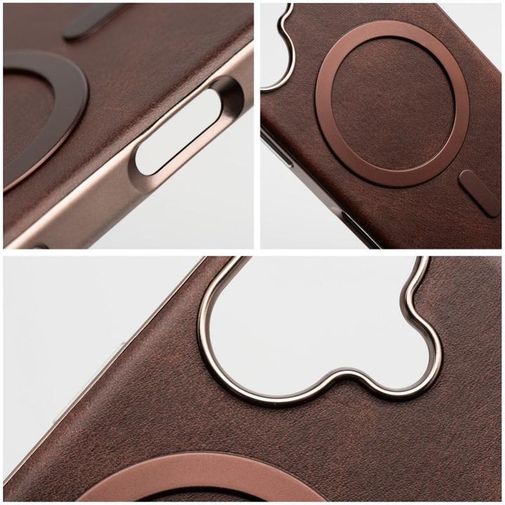 Produktbild OEM Back panel cover GENTLEMAN MAG COVER Case compatible with MagSafe for IPHONE 15 PRO MAX brown (Apple iPhone 15 Pro Max)