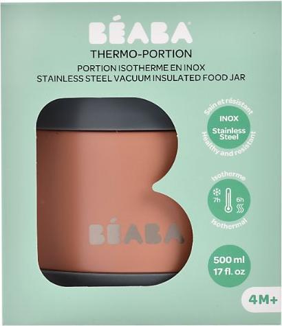 Actual product image Beaba Inox Portion Iso 500ml grey/terracotta