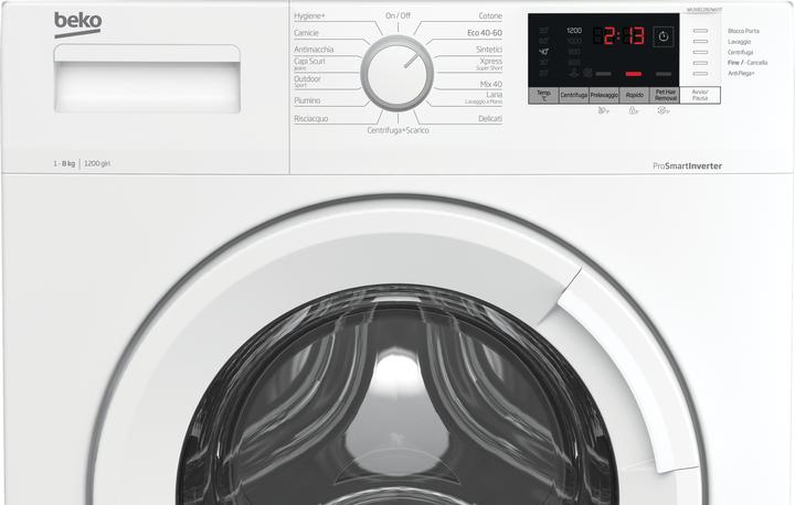 Actual product image Beko WUX81282WI/IT (8 kg, Left)