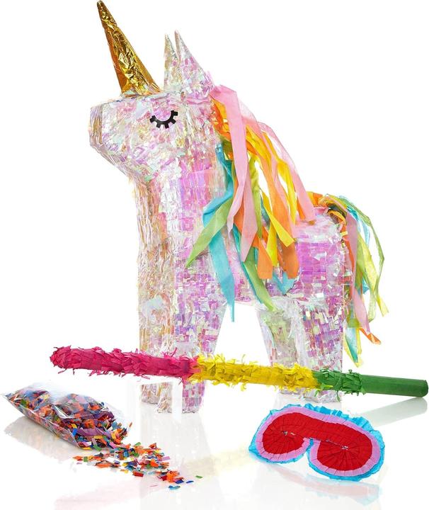 Produktbild Milkii Piñata Set inkl. Schläger & Augenbinde, Einhorn