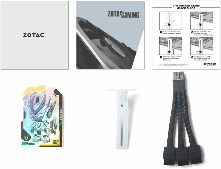 Actual product image Zotac GeForce RTx4070Ti SUPR TrntyWhte (16 GB)