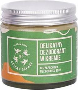 Actual product image Mydlarnia Cztery Szpaki MYDLARNIA CZTERY SZPAKI Delikatny dezodorant w kremie bez dodatku sody Bezzapachowy 60ml (60 ml)