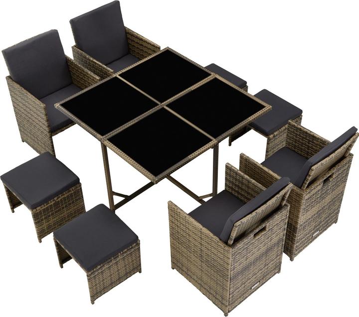 tectake Rattan Sitzgruppe Bilbao