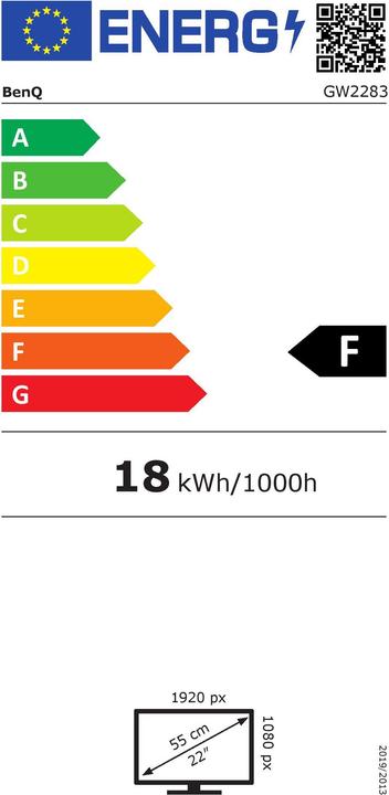 Energie-Label BenQ GW2283 (1920 x 1080 Pixel, 22")