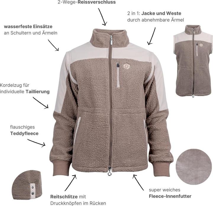 Actual product image Marengo Teddyfleece Jacket SoSoft 2in1 | Jacket & Vest (M)