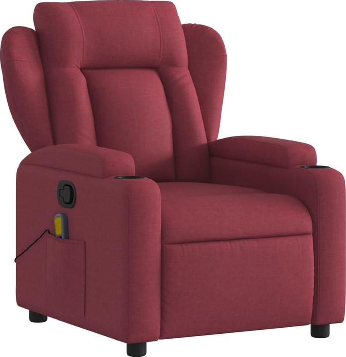 VidaXL Massagesessel Weinrot Stoff,Farbe: Weinrot,Material: Stoff
